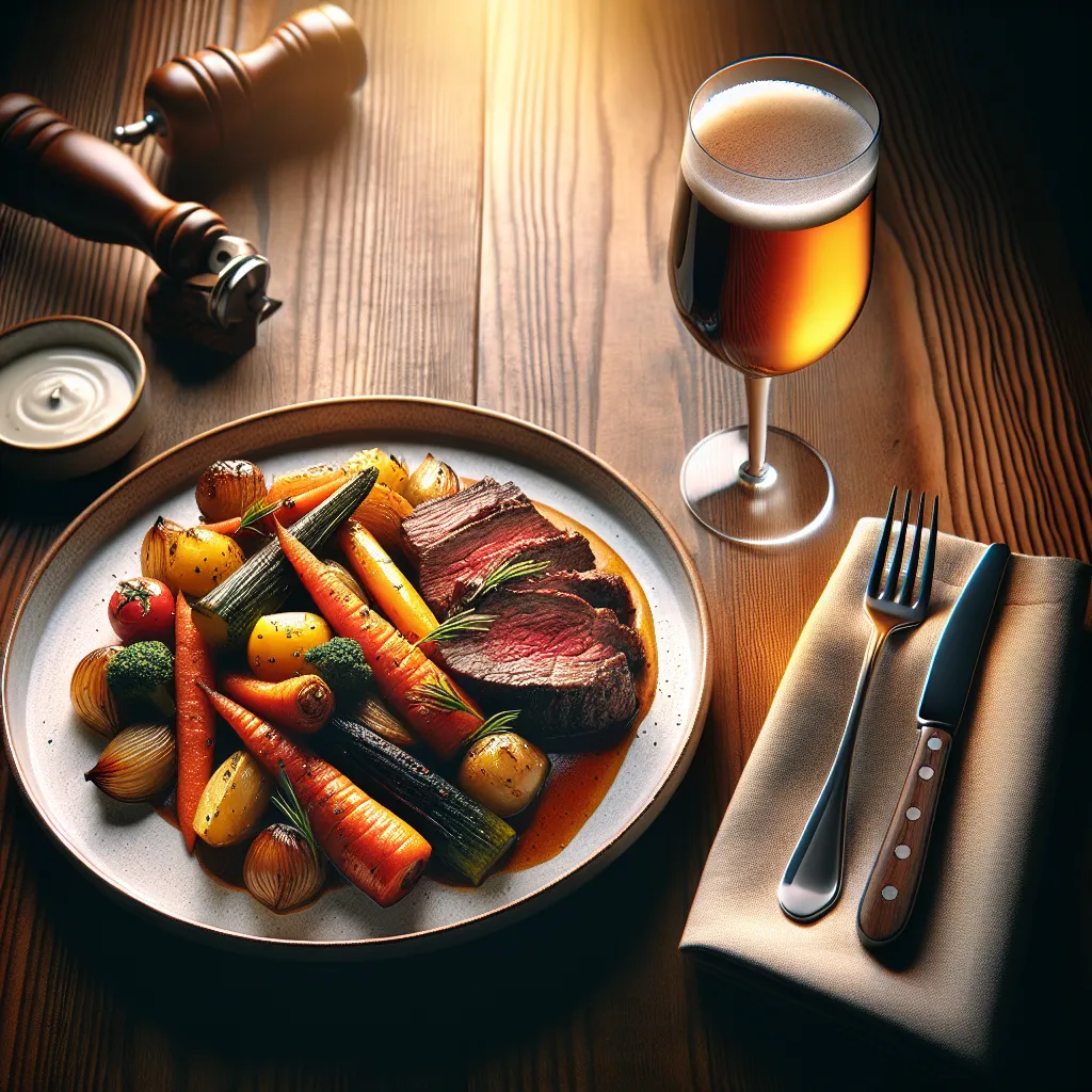 Acem recipe in beer with vegetables to the oven