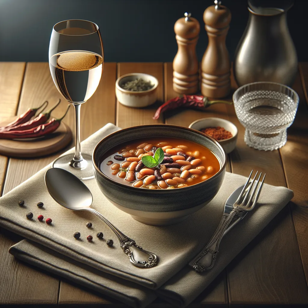 Bean broth with pepper