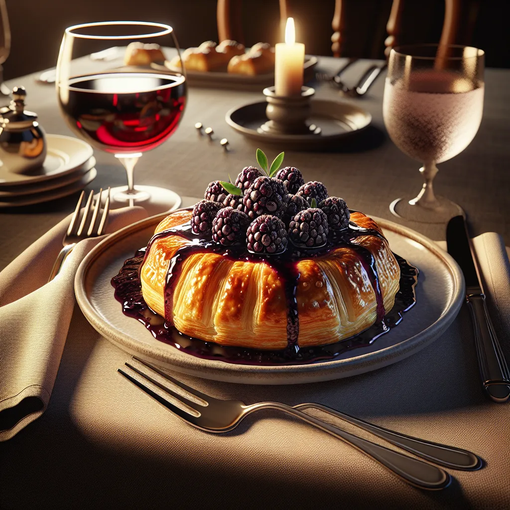 Recipe: Brie cheese puff with blackberry jelly roof