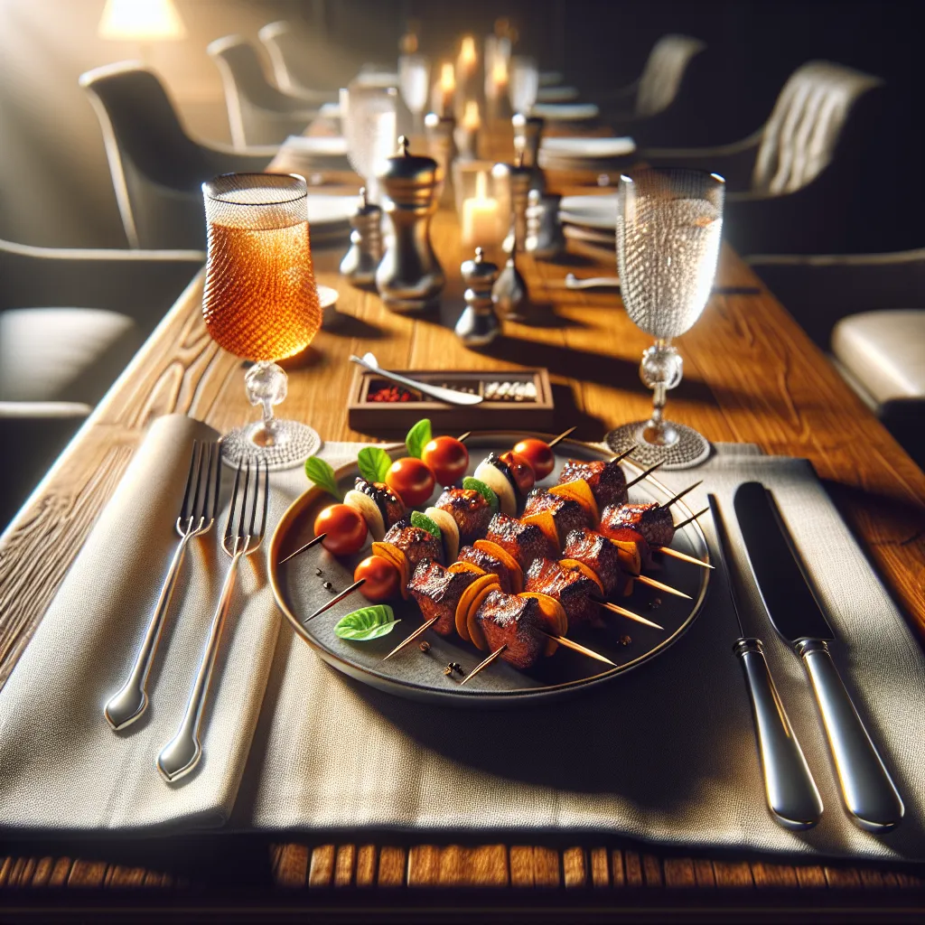 Chef's tempered barbecue skewers