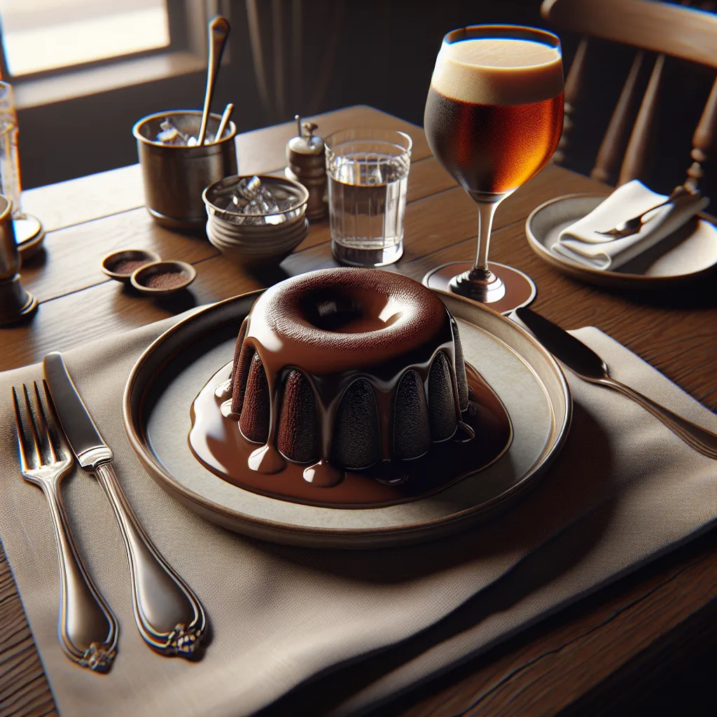 ** Creamy chocolate volcano cake **