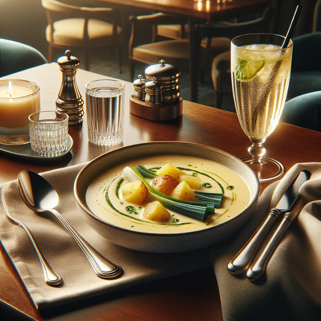 Creamy potato and leeks soup for cold nights
