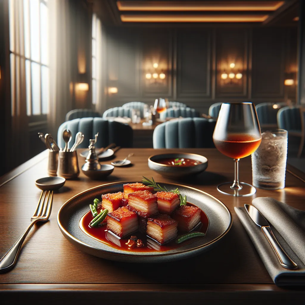 Crispy pork belly with tamarind sauce