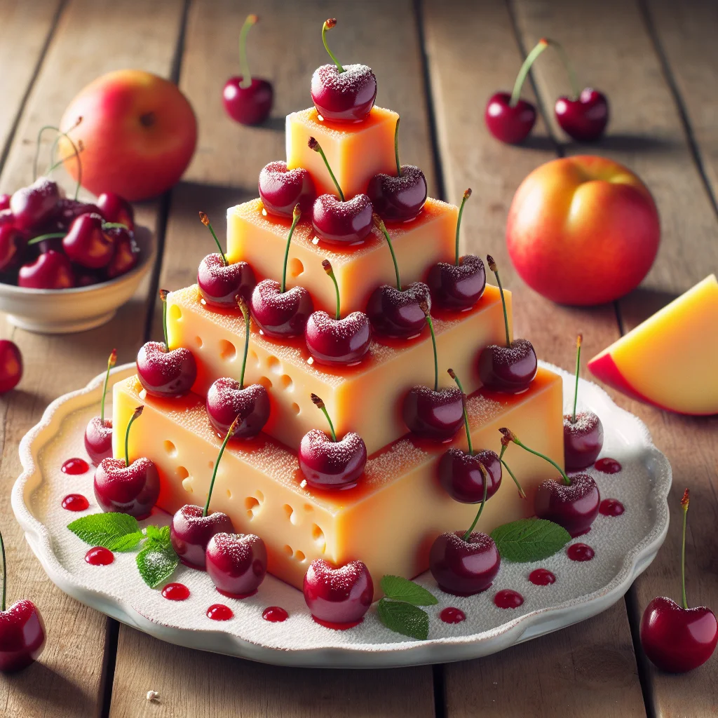 Dutch cheese pyramid recipe with cherries