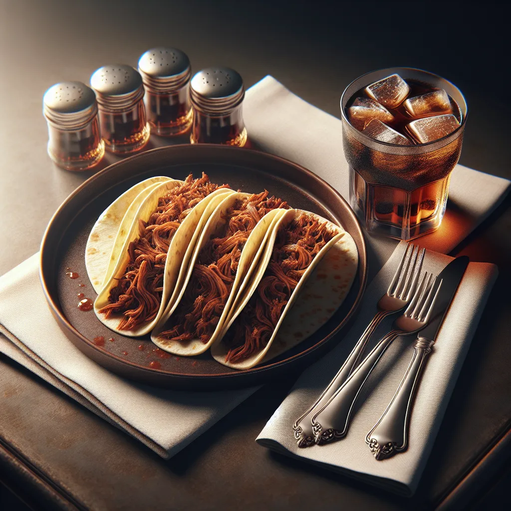 Mexican -style shredded meat tacos