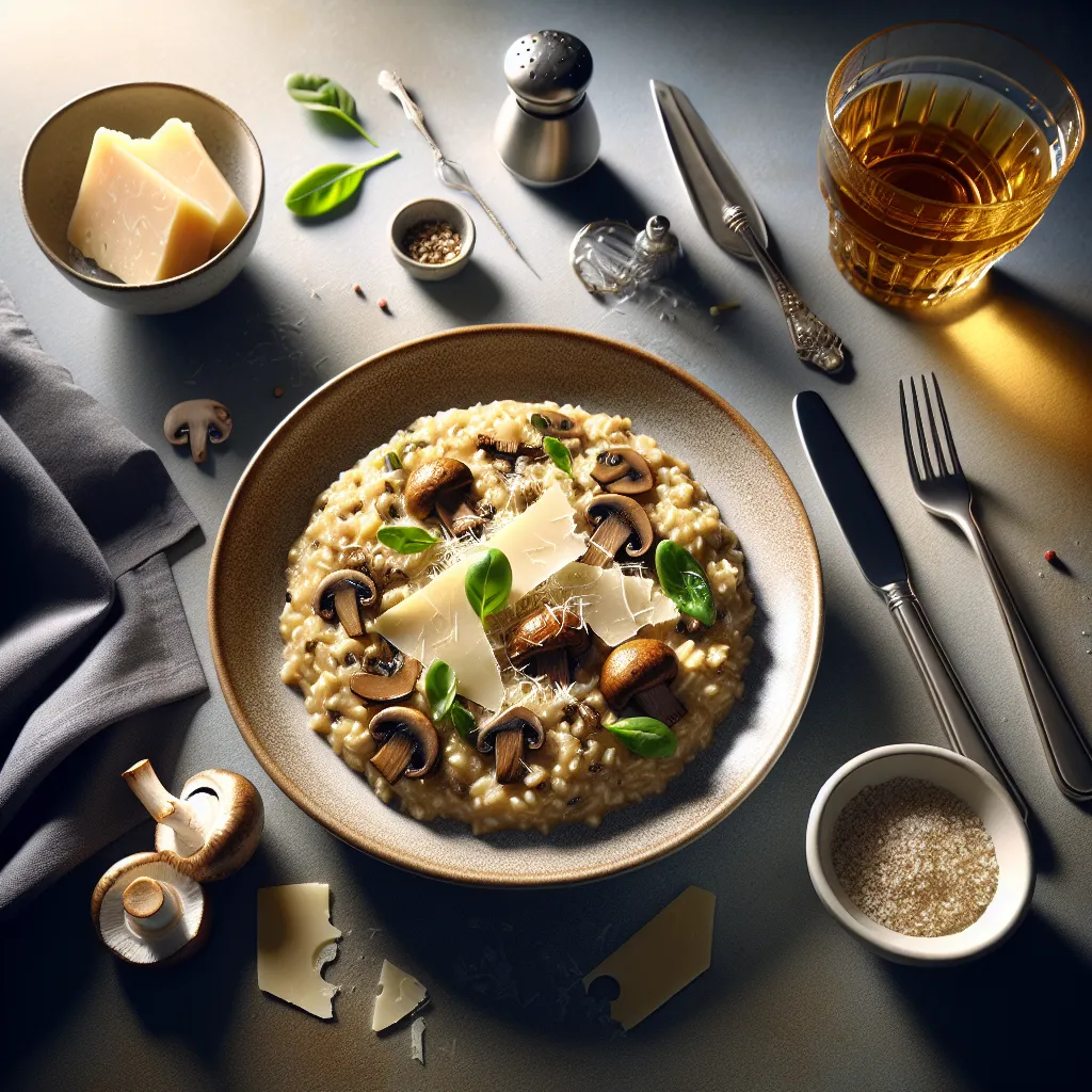 Mushroom Risotto Recipe with Parmesan