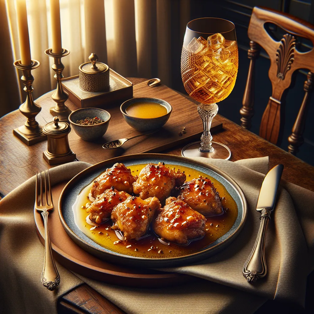 Overcox recipe with mustard and honey sauce