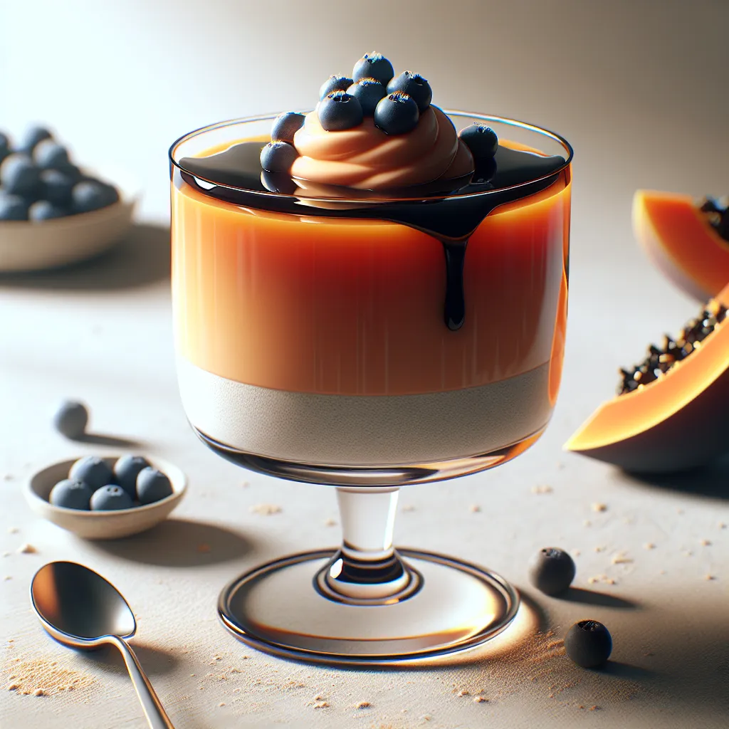 Papaya Cream with Cassis Liquor