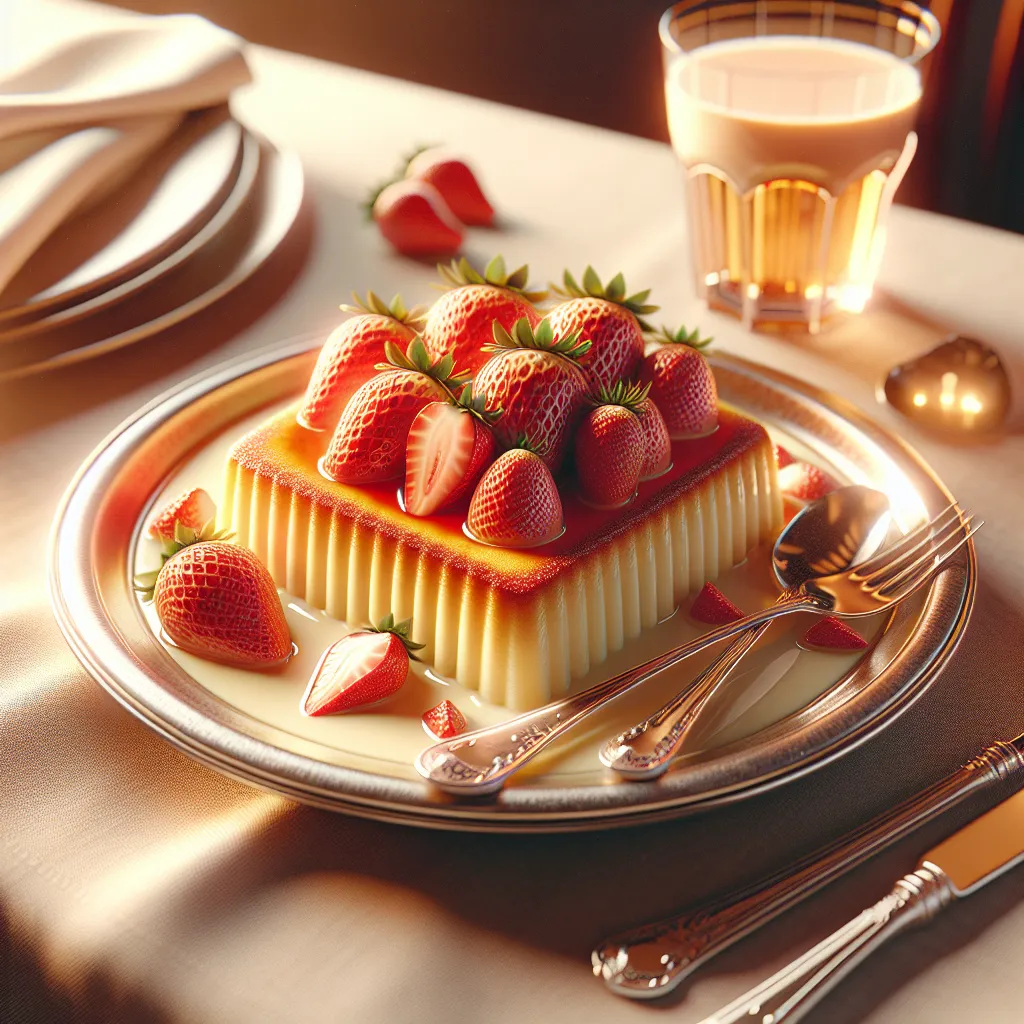 Condensed milk pave with strawberries