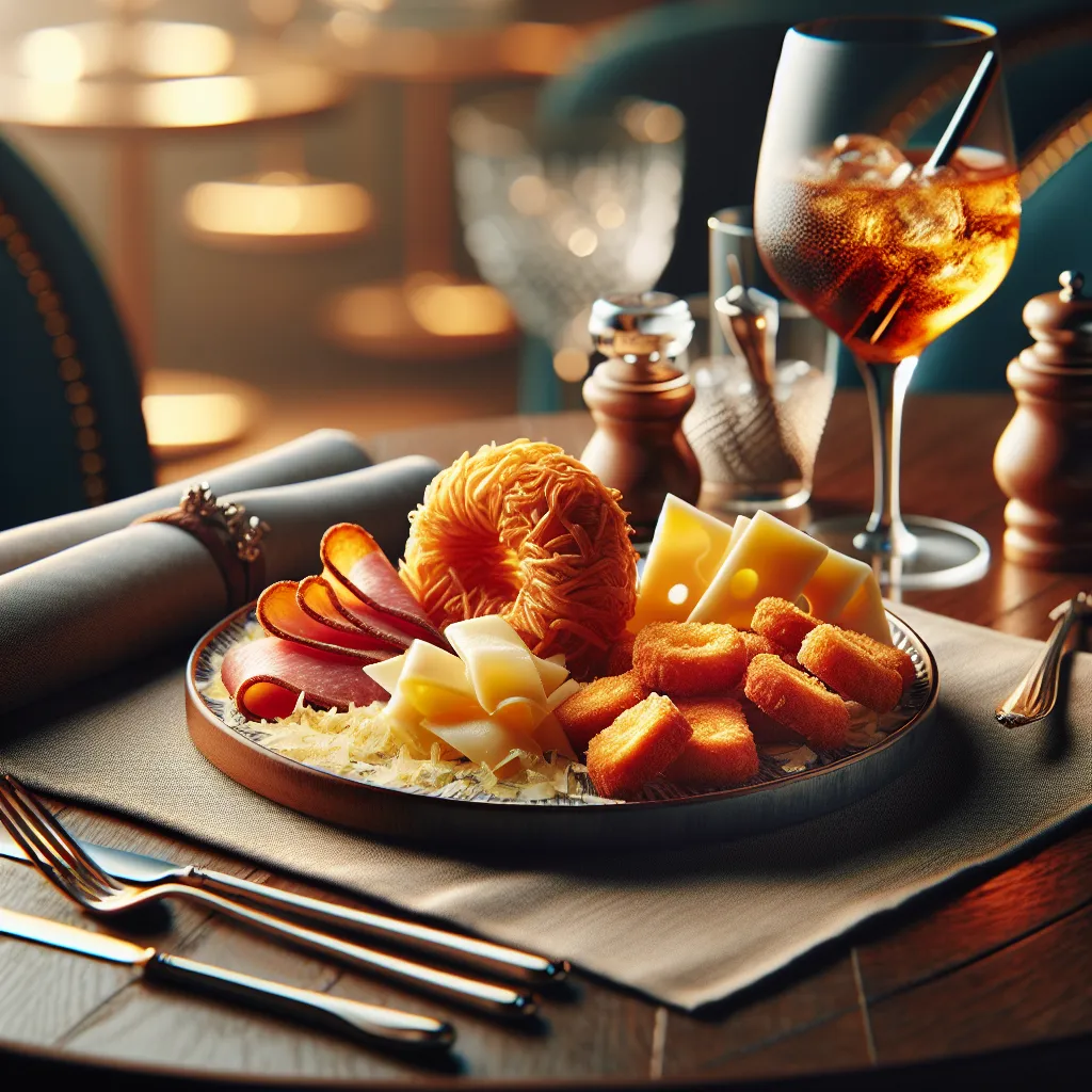 Portion of crispy cheese and meat pastels