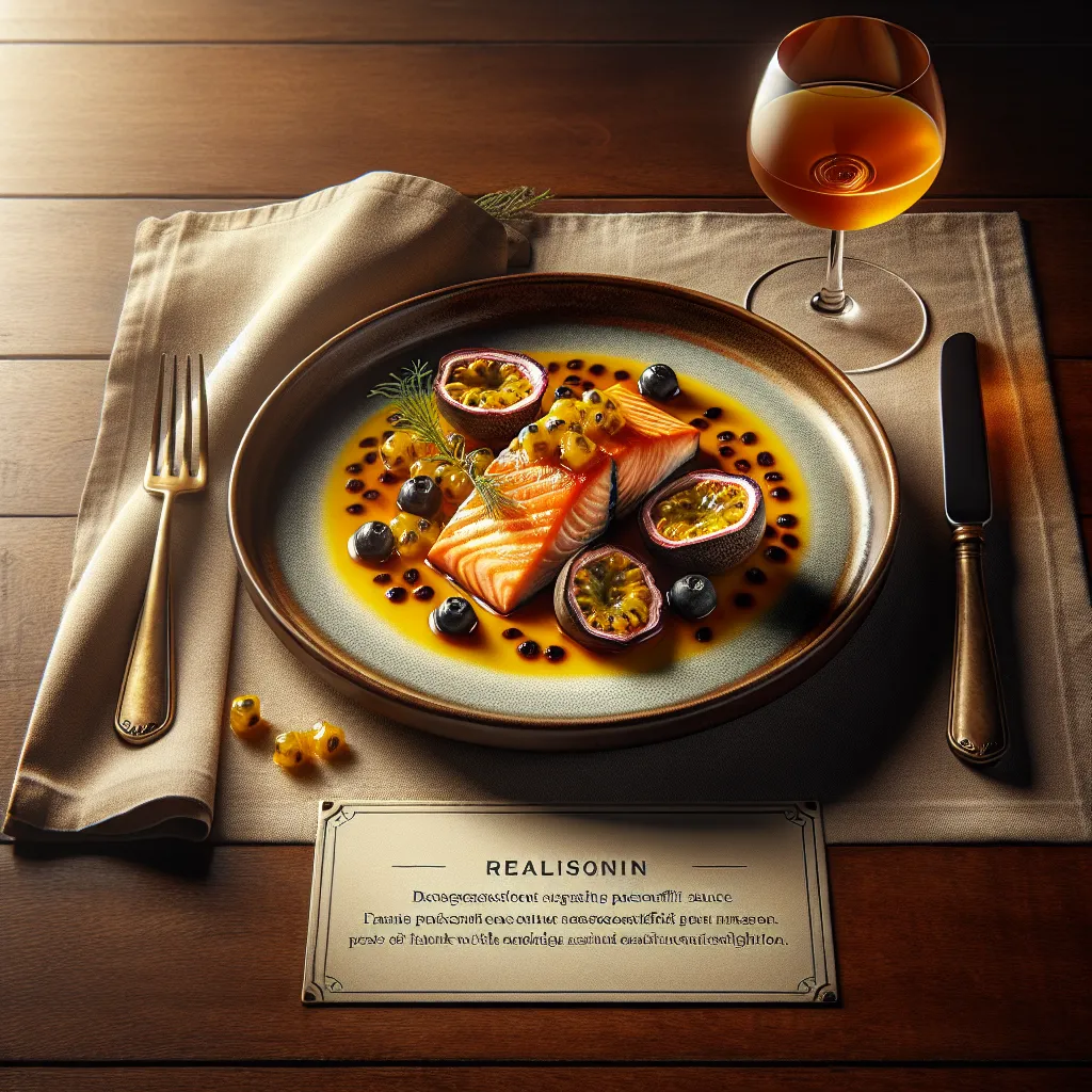 Salmon recipe with passion fruit sauce