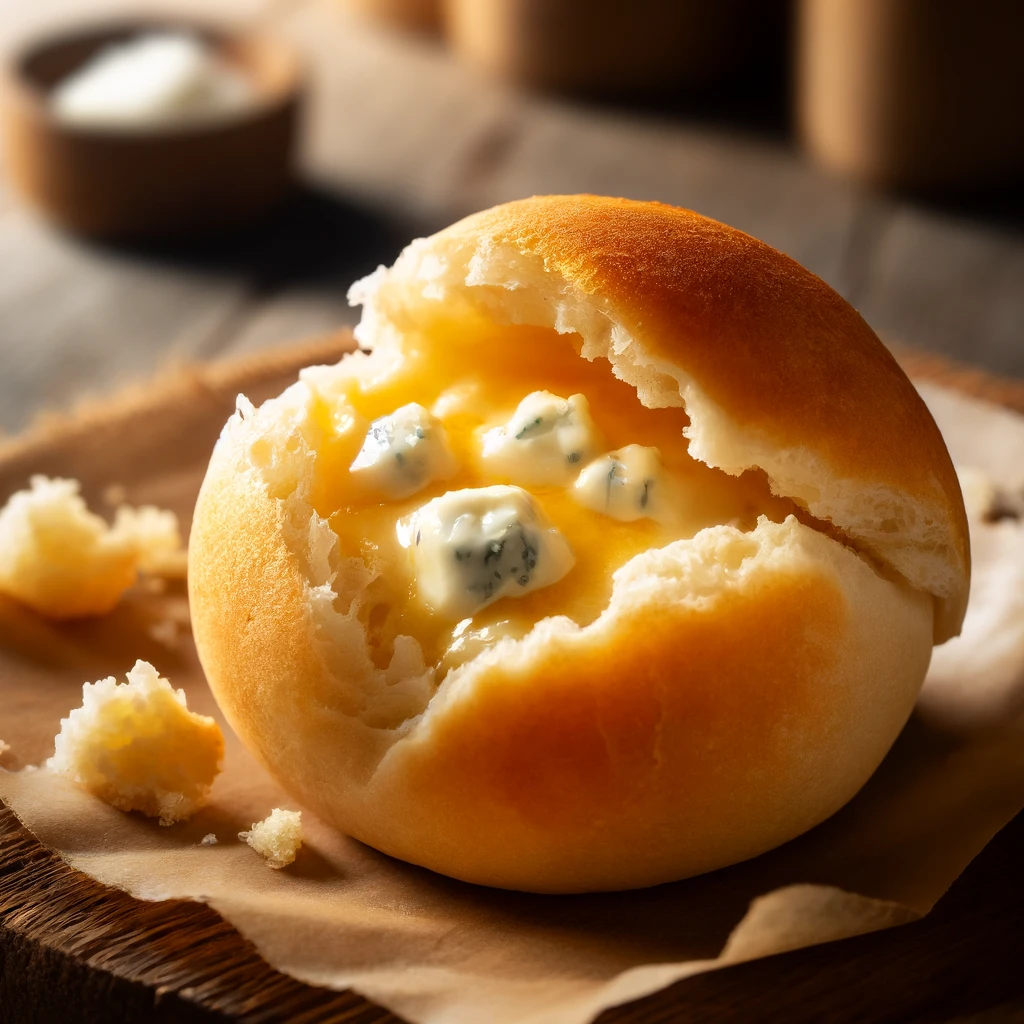 Stuffed cheese bread with gorgonzola