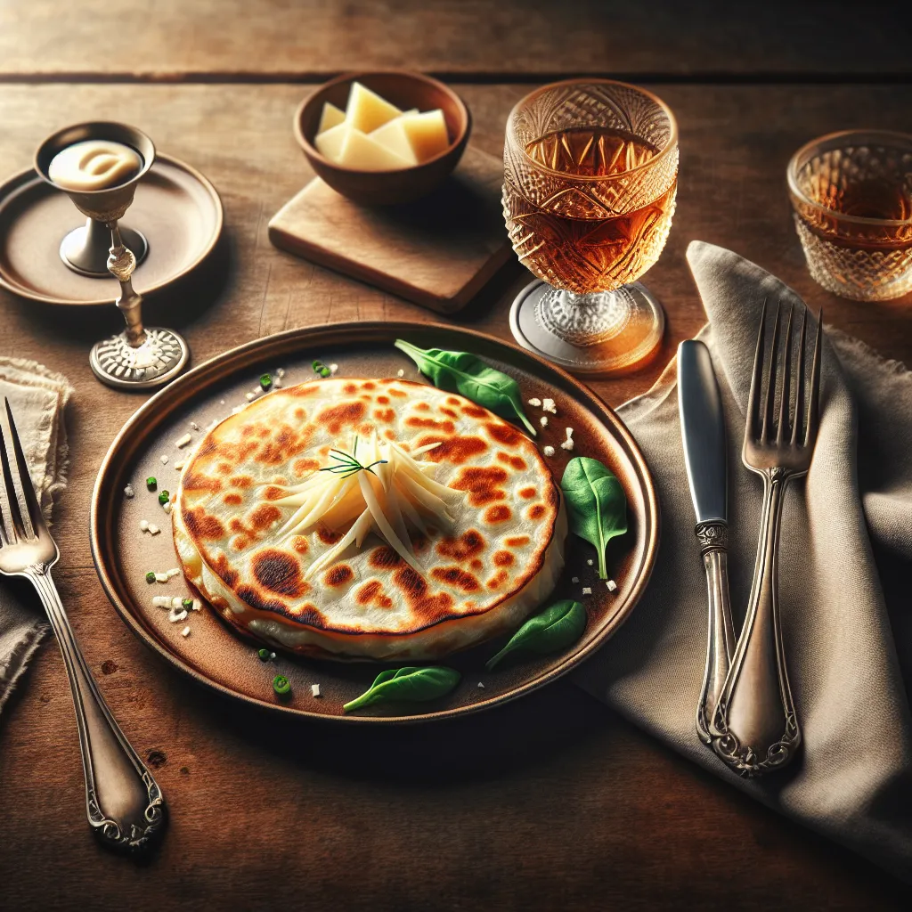 Stuffed tortilla with cheese