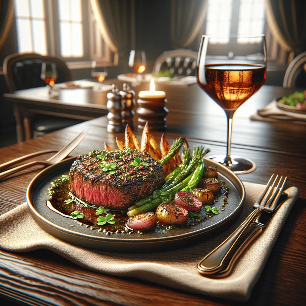 Grilled picanha to garlic and herbs with chimichurri vinaigrette