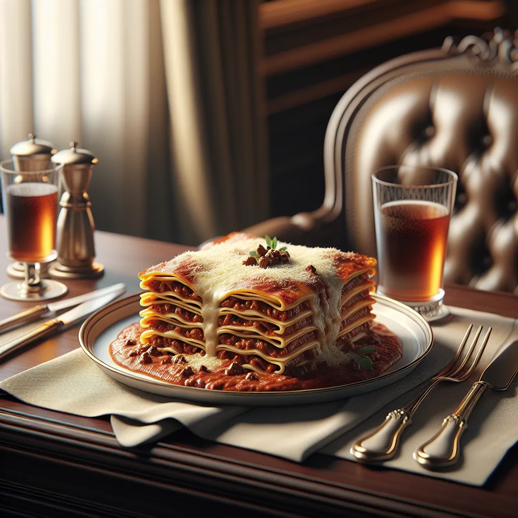 Traditional bolognese lasagna